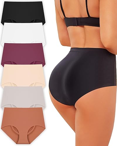 ROSYCORAL High Waisted Seamless Underwear for Women Full Coverage Hiphugger