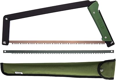 AGAWA - BOREAL21 Tripper Kit - Includes 21 Folding Saw, Nylon Carrying Case, 21 All-Purpose & 21 Aggressive Blade - For Camping, Hiking & Survival Gear Black FrameGreen Handle
