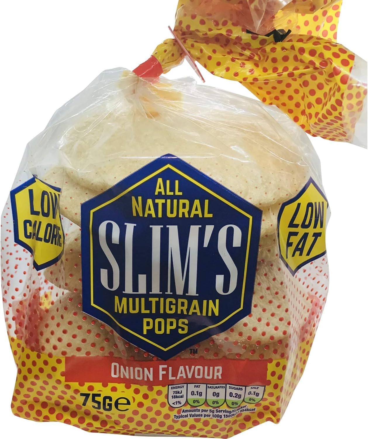 ONION FLAVOUR ALL NATURAL SLIMS 75G MULTIGRAIN POPS