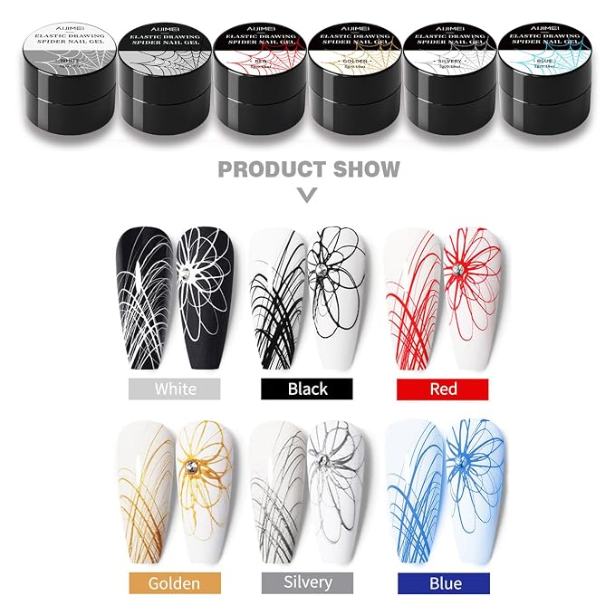 Esmalte para uñas gel araña Black & White miniatura 8
