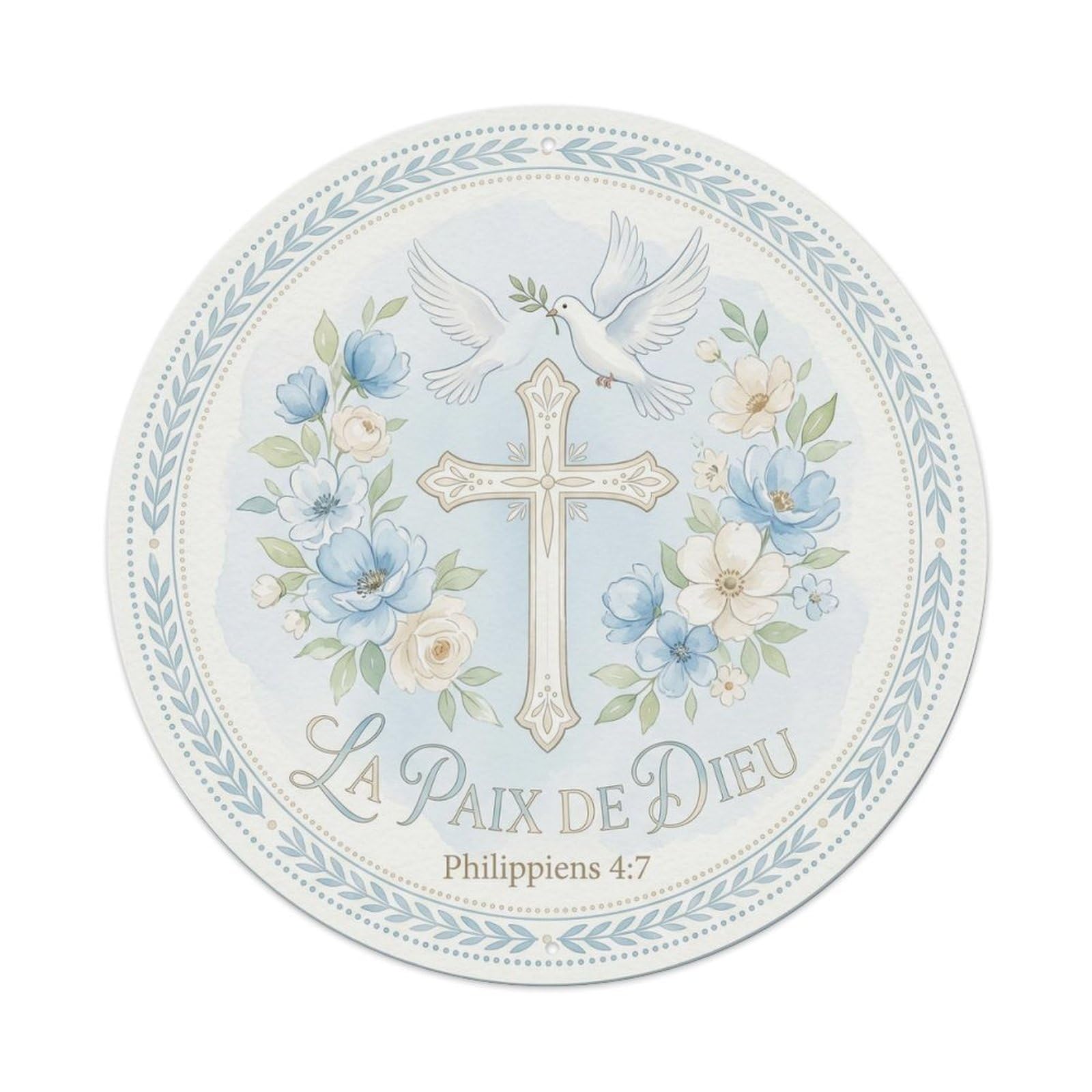 La Paix De Dieu Tranquil Metal Tin Sign