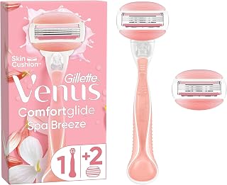Gillette Venus Comfortglide Spa Breeze - Maquinilla de afeitar para mujer - 2 cuchillas, 3 cuchillas incorporadas, para un afeitado fluido y profundo que dura