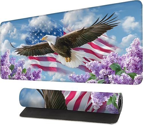 Miniatura 35 de Alfombrilla para mouse, grande antideslizante con bordes cosidos, tapete de escritorio para escritorio, laptop, computadora, teclado, protector de