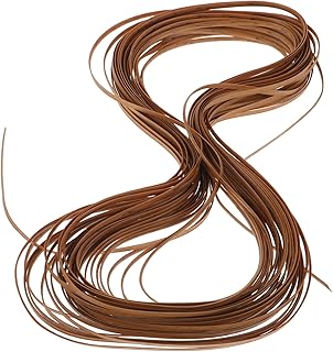 AUTSUPPL Material de Ratán Plástico Trenzado para Reparación y Bricolaje de Muebles Sillas Mesas y Cestas Color Madera Clara Resistente y Fácil de Usar