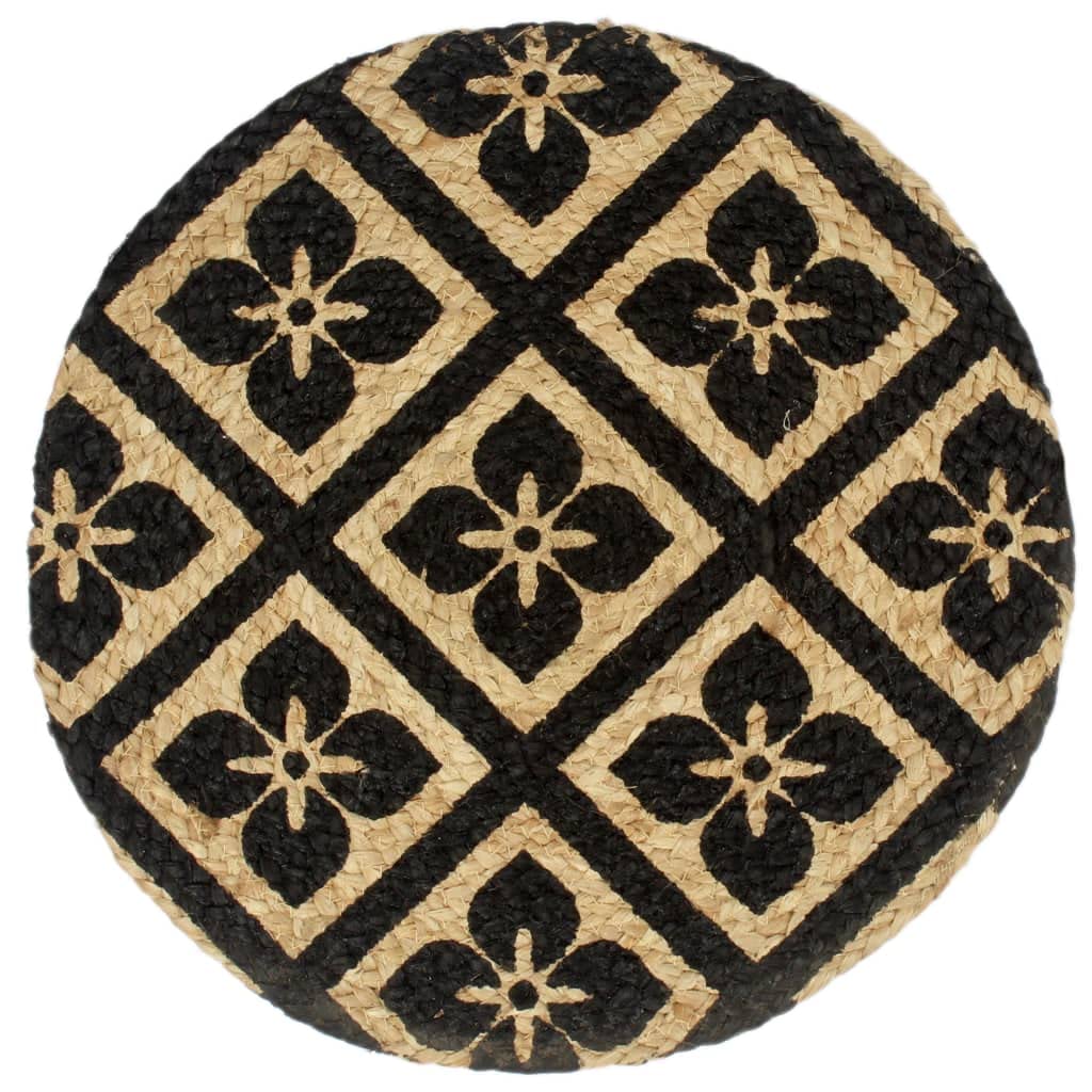Mantel Individual 6 Unidades Redondo Yute Negro 38 cm, Salvamanteles Individuales, Placemat, Salva Manteles - SPU:133869