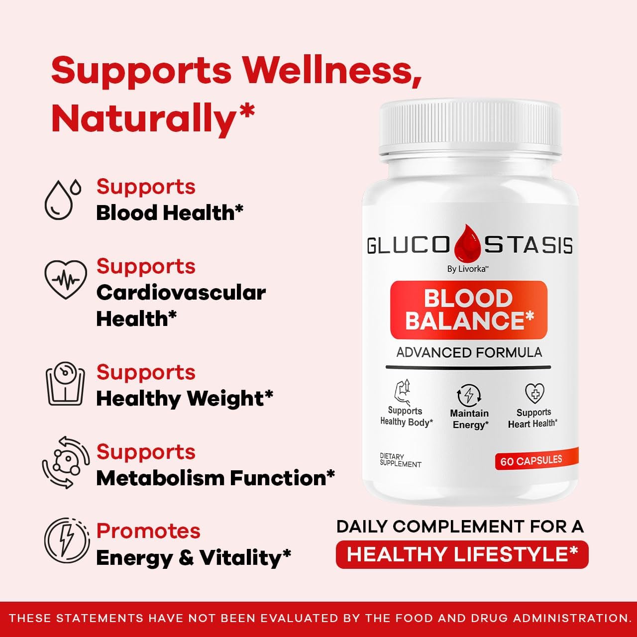 (5 Pack) GlucoStasis Blood Balance Support - Official GlucoStasis Capsules Support Supplement All Natural Advanced Formula, GlucoStasis Pills Vitamins for Health & Wellness, 300 Capsules for 5 Months