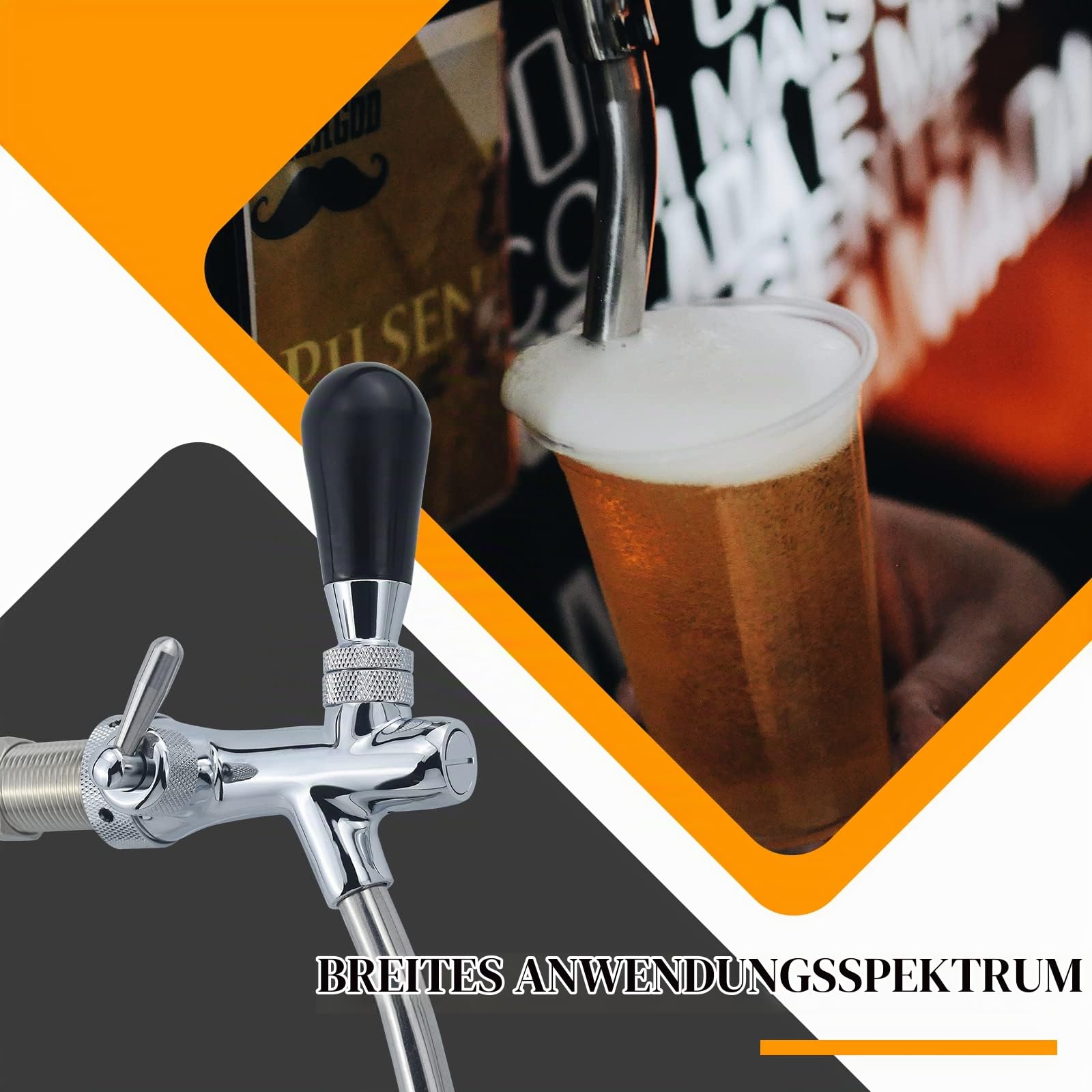 Bierzapfhahn G5/8 – Einstellbar, Aus Messing/Edel Produktbild-Vorschau 3