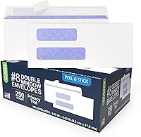 Vista 1 de 250#8 ENVO Security - Sobres autosellables de doble ventana para cheques comerciales (paquete de 250)