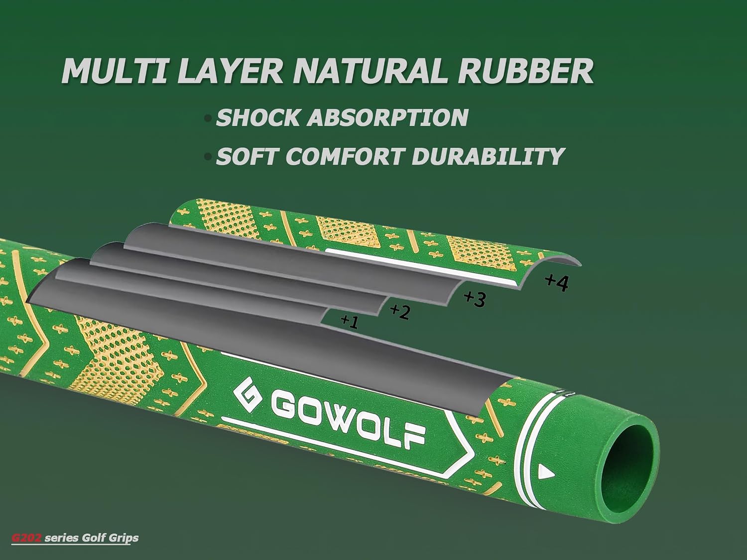 Gowolf Golf Grips Cord Rubber Multi-compound Golf Driver Irons Club 13pcs Golf Grips Colored Top Cover SL02 Pro with Free 15 Tapes