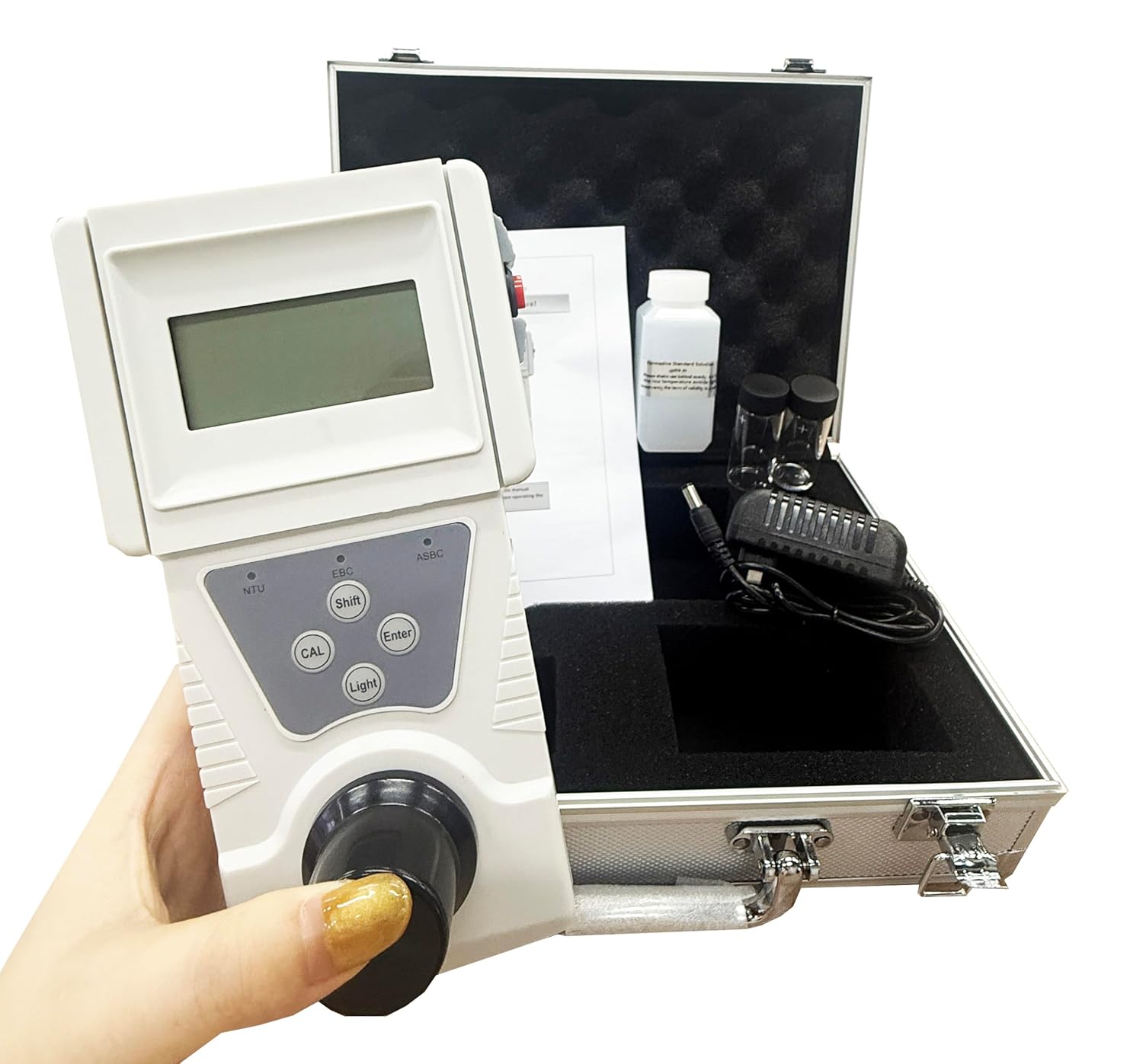 Large Range Turbidimeter Turbidity Meter For Power Plants,Waterworks,Life Sewage Treatment Plants,Drink Factories,Etc with Formazine Standard Turbidity Solution 0~1000 NTU Min Indication 0.1 NTU