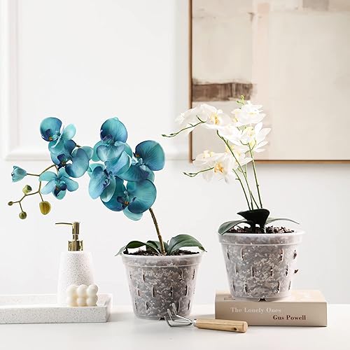 Miniatura 14 de YIKUSH Macetas de orquídea con agujeros, maceta transparente para orquídeas, macetas de plástico para plantas, macetas para uso en exteriores e