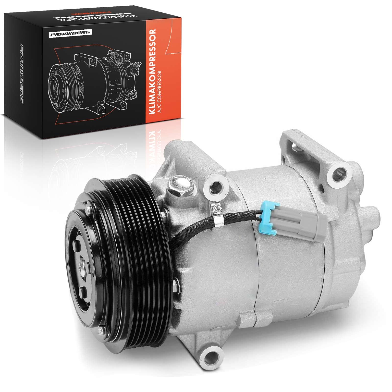 Frankberg Compresor de aire acondicionado con embrague Compatible con M.e.g.a.n.e II BM0/1 CM0/1 M.e.g.a.n.e II Coupé-Cabriolet EM0/1 Scénic II JM0/1 Replace# 8200457418incl. aceite premezclado