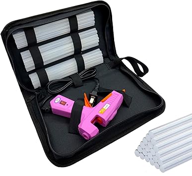 Amazon 進化版 グルーガン 小型 ミニグルーガン 30ｗ グルーガンスティック30本付 7 X 190mm 強力粘着 軽量速乾 接着剤 修復 ご家庭 オフィス 学校 アート 手芸 木工用 グルーガン