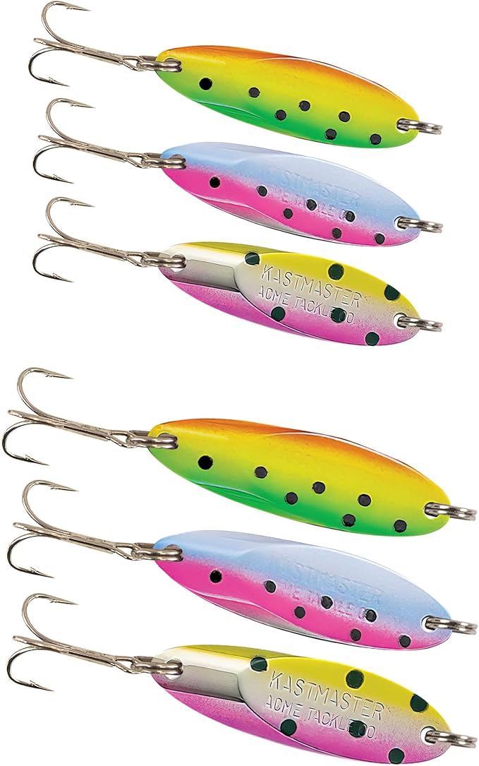 Acme Kastmaster 6 Pack Bright Painted Fishing Lures 1/4