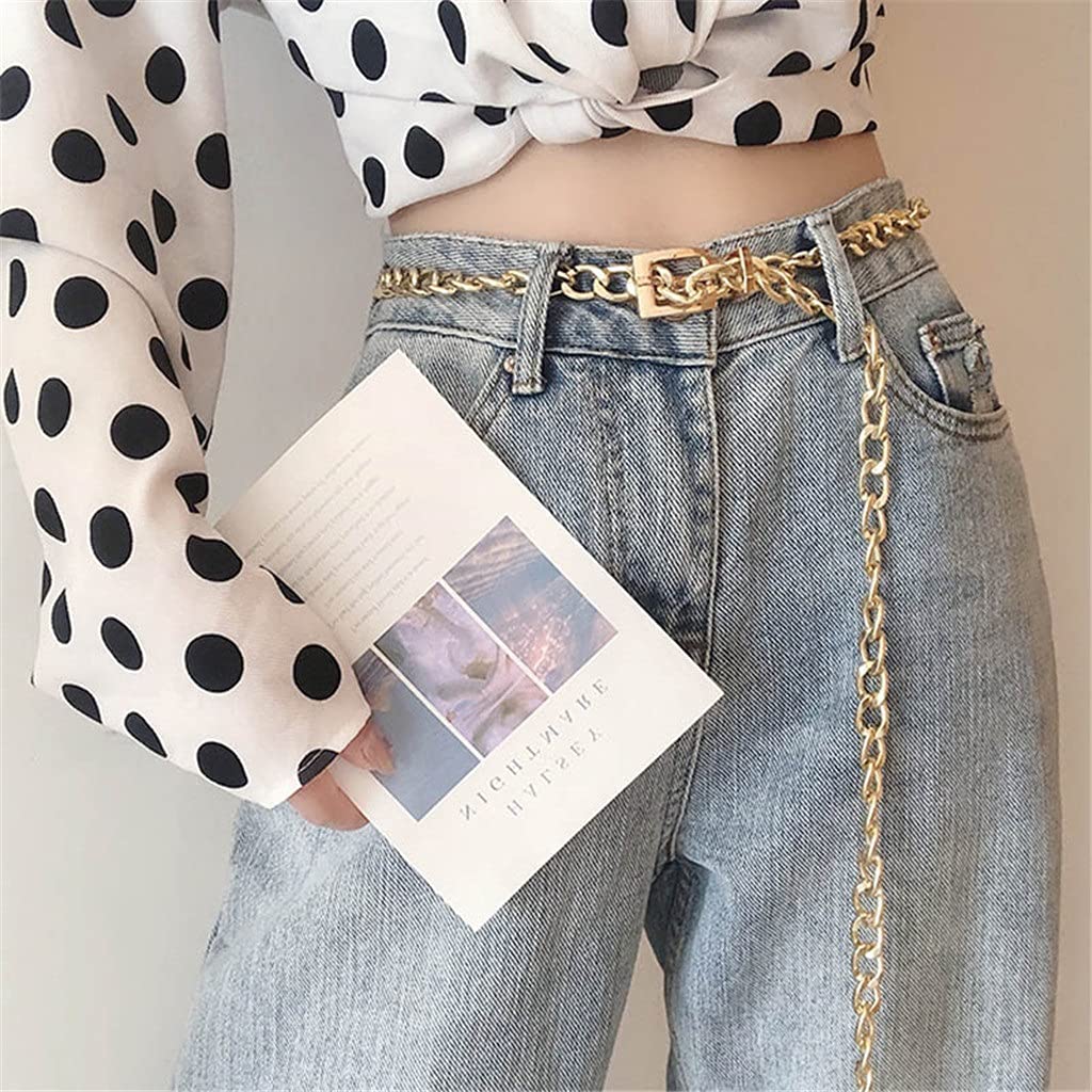 Ceinture chaine dorée pour affiner la taille d'une robe ou un jean tendance