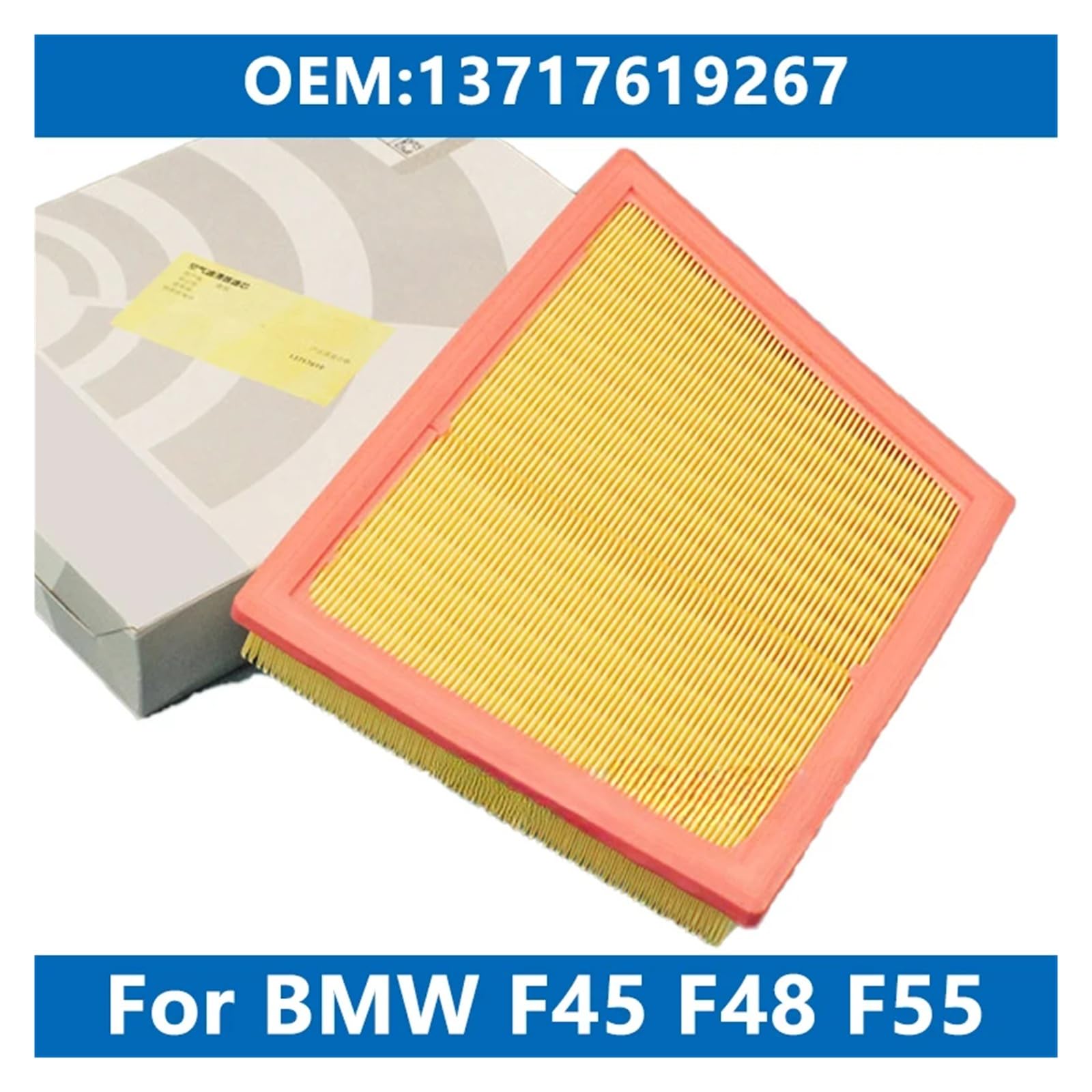Fit For B-M-W F45 F46 F48 216 220i X1 M-I-N-I F54 F55 F56 F57 F60 C-o-o-p-e-r ONE S D Engine Intake Car Air Filter Cleaner Element 13717619267