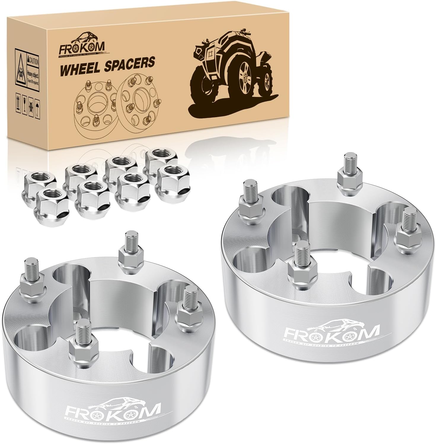 Frokom 4x137 Wheel Spacers,2 Inch Wheel Spacers with 10×1.25 Studs Fit For Can-Am Commander Outlander Defender Bombardier Renegade Mule-2 Pack