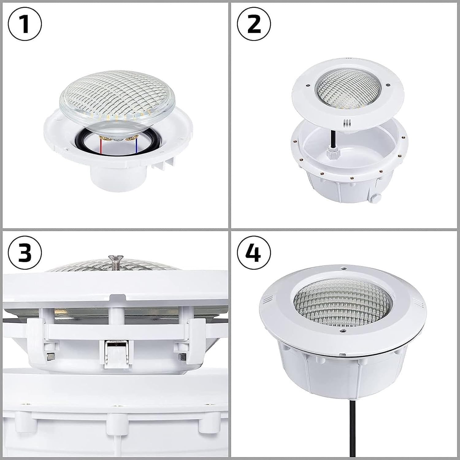 LED Underwater Pond Lights - Submersible LED Fountain Lamp, PAR56LED Pool Lights, 12V IP68 Waterproof Underwater Landscape Spotlight, for Garden Fountain Underwater Lighting(Color:Cold White,Size