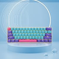 Vista 4 de BOYI Teclado mecánico con cable 60% para juegos, mini interruptor RGB Cherry MX PBT Teclas NKRO programable tipo C teclado para juegos y trabajo