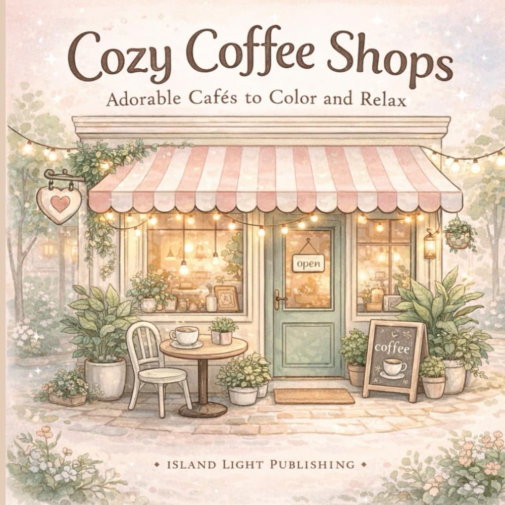 The Cozy Café Coloring Book: Warm Drinks • Sweet Treats • Quiet Moments