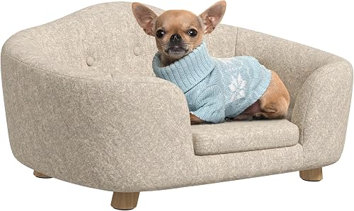 Canapé Lit Panier Chien Chat sur Pieds 70L x 47l x 30H cm PawHut