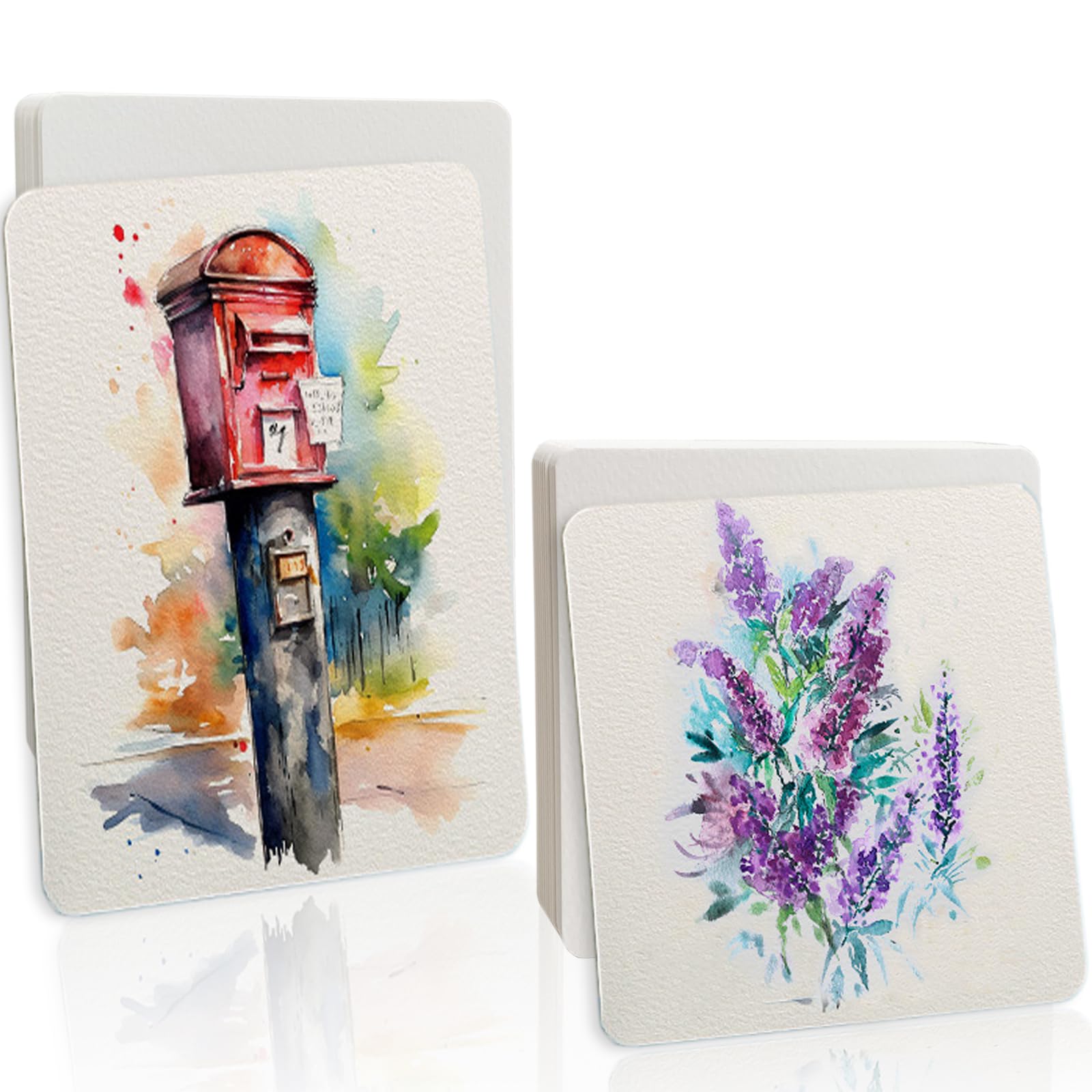 Lot De 25 Feuilles De Papier À Lettres Naturel A4 Avec Motif Prairie