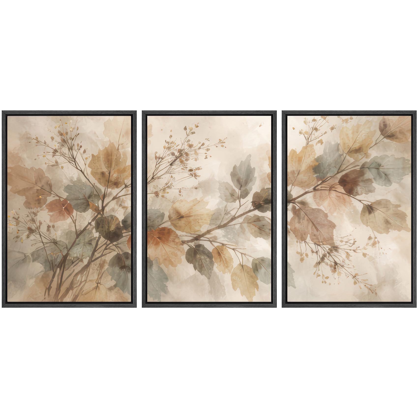 SIGNWIN Framed Canvas Print Wall Art Set Coastal Serenity Abstract Seaside Illustrations Modern Art Decorative Rustic Calm/Zen for Living Room, Bedroom, Office - 24"x36"x3 Natural — view 71