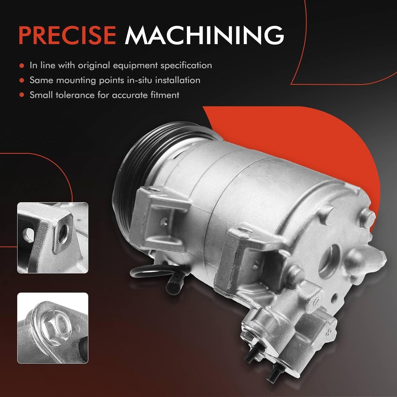 A-Premium A/C Compressor with Clutch Compatible with Jeep Commander 5.7L 2006-2008