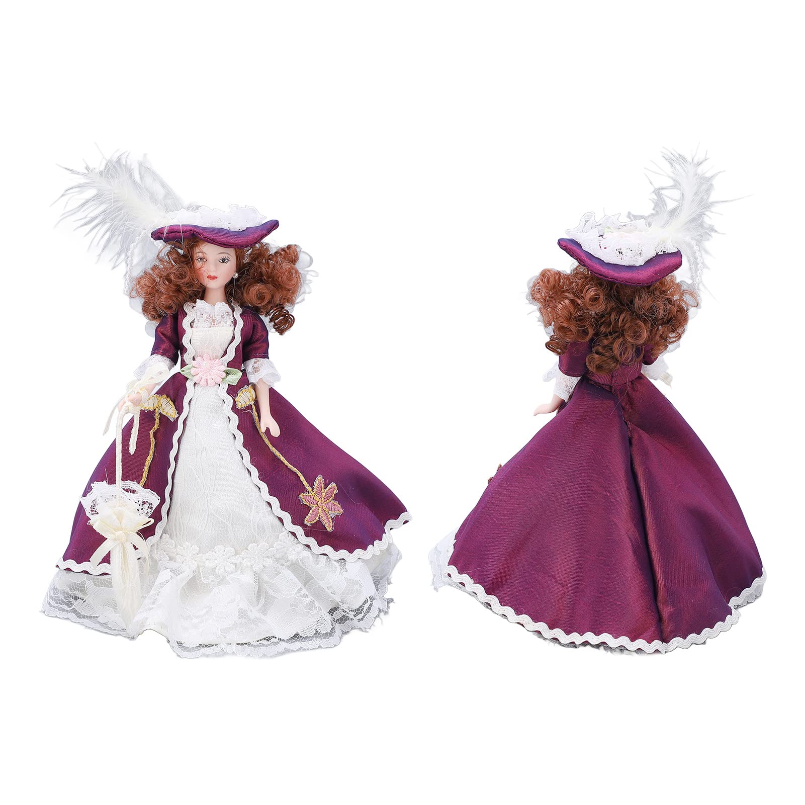 VGEBY Casa delle bambole in porcellana Persone in scala 1:12 Persone in porcellana Donna in miniatura Bambola in ceramica per TRX4M 1/18 RC Crawler Decor