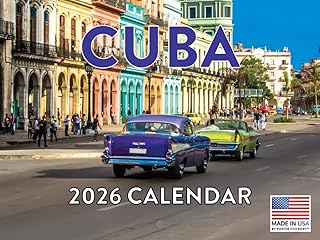 Cuba Calendar 2026 Monthly Wall Calender 12 Month | American Made In The USA