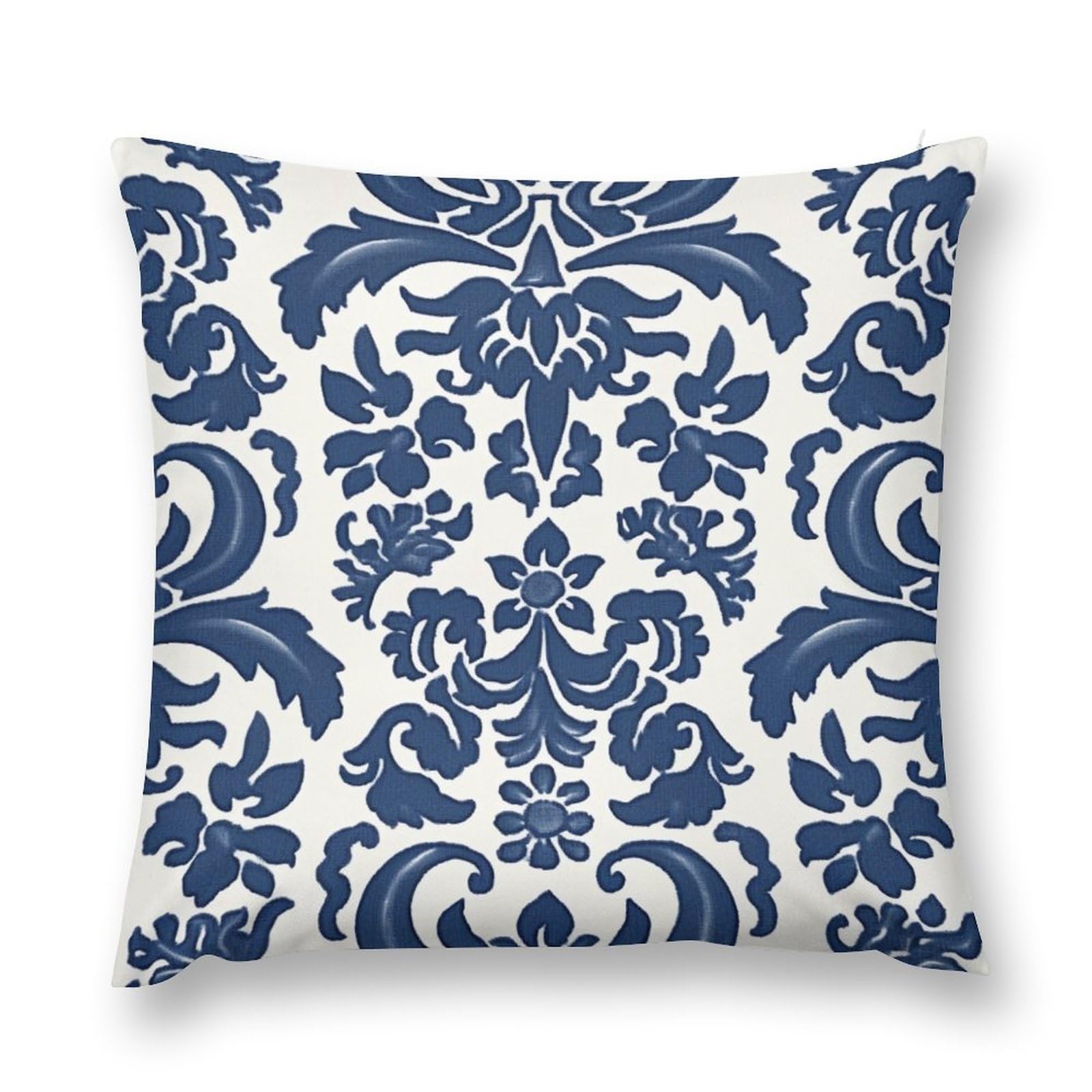 Federa Per Cuscino Decorativo Quadrato In Velluto Blu Indaco, Morbida E Soffice Calda E Accogliente Per Divano 20 X 20 Pollici Solo Fodera~p113750354