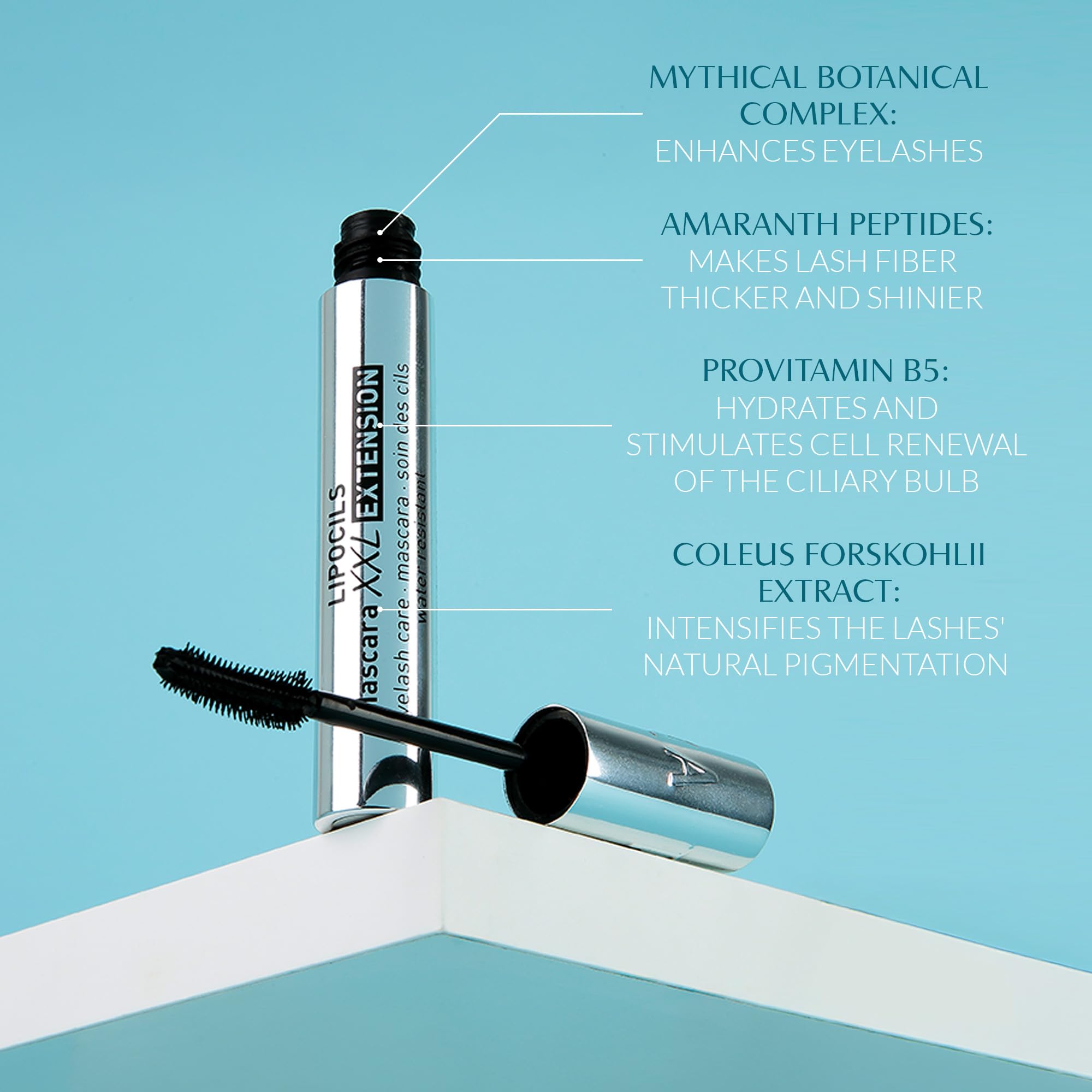 Talika - Mascara Lipocils XXL Estensione Nero Resistente all'Acqua