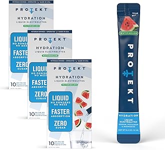 Electrolyte Packets for Recovery & Hydration | Organic & Sugar-Free Electrolytes Drinks | Works Faster Than Powder Drink | On-The-Go Liquid Hydration Drink | Watermelon, 30 Pack