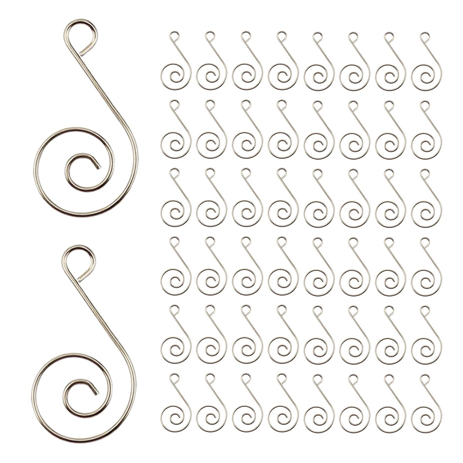 DNCG Ornament Hangers, Christmas Ornaments Hooks, 50 Stainless Steel Silver Tree Hooks