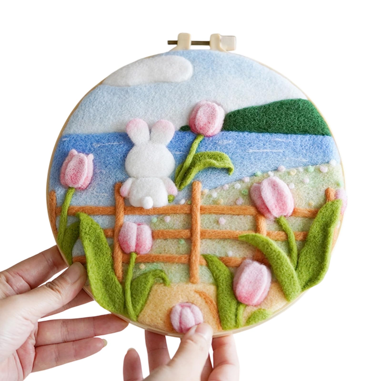 Tsophreniq Needle Felting Starter with Natural Linen Fabric & Essential Tools for Beginners Linen Needle Felting Accessories