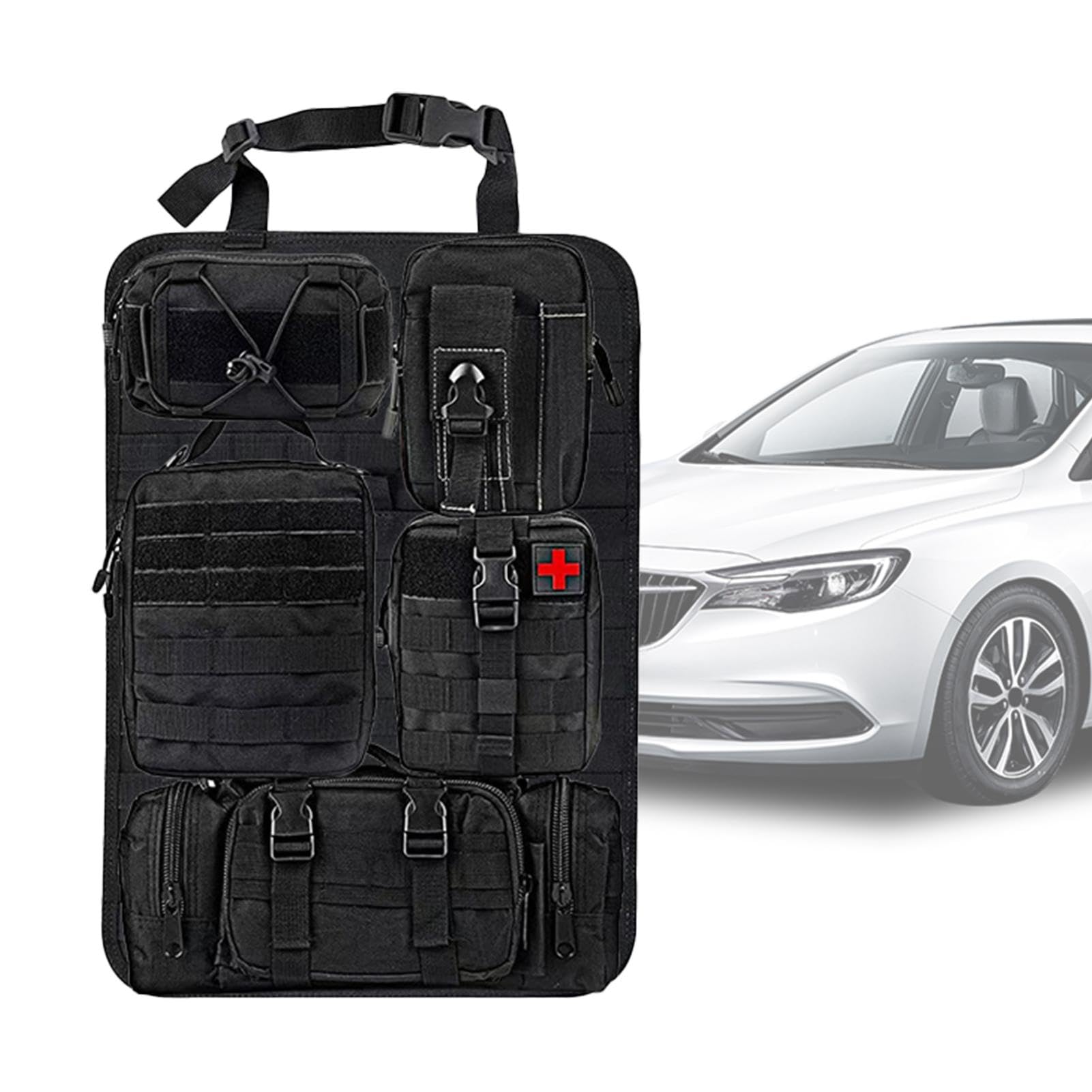 Organizzatori del sedile automobilistico, dietro Organizzatore di auto a | Cingcio regolabile in nylon 600D, per interni a tasche a più titoli per SUV, camionc