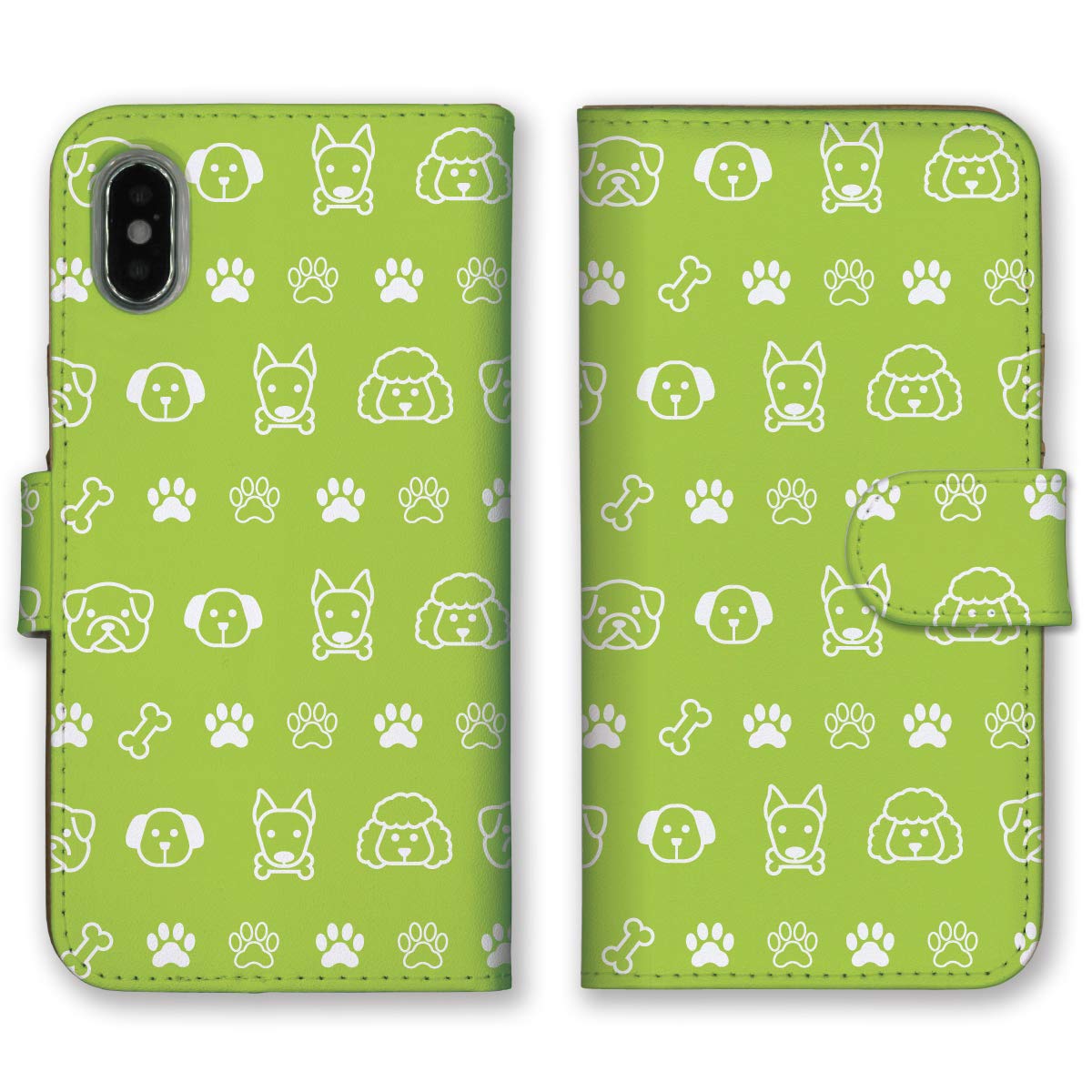 Amazon Iris 手帳型ケース 全機種対応 Xperia X Performance So 04h エクスペリア エックス 専用 犬 イヌ Dog ペット かわいい イラスト デザイン 人気 肉球 ブック型 二つ折り レザー 手帳カバー スマホケース スマートフォン