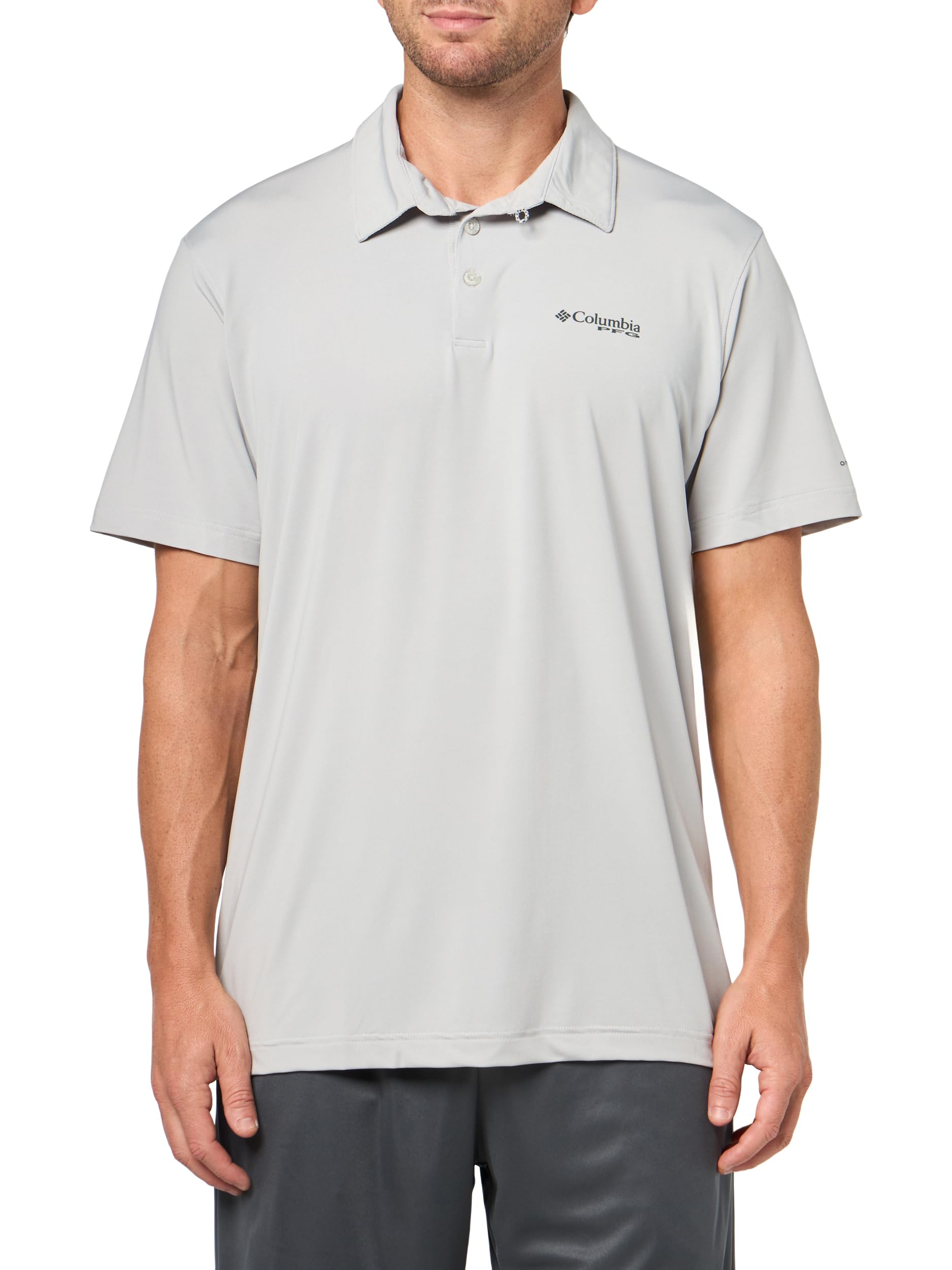 Columbia Men's Slack Tide Ii Stretch Polo, Cool Grey, Medium