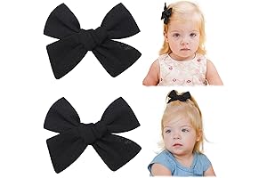 Classy Black Hair Bow Clip For Baby Girl