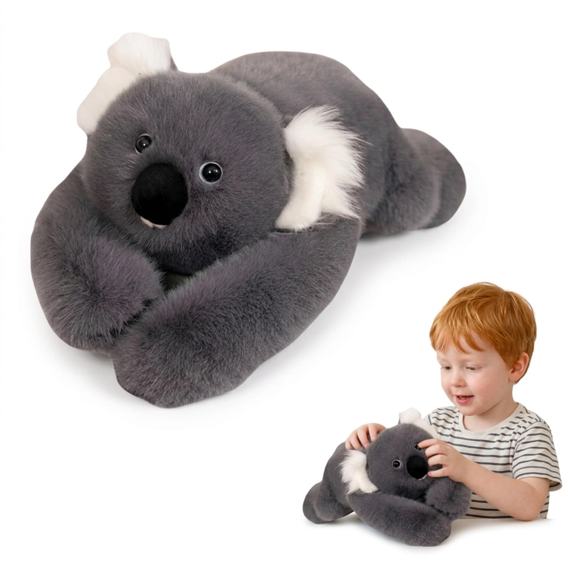 NQXORA Weighted Teddy for Anxiety Relief, Hug a Lumps Soft Stuffed Animal with Glass Beads, Calming Plush Companion for Kids and Adults, Sleep Support Cuddly Toy (Koala,30cm) — image 1
