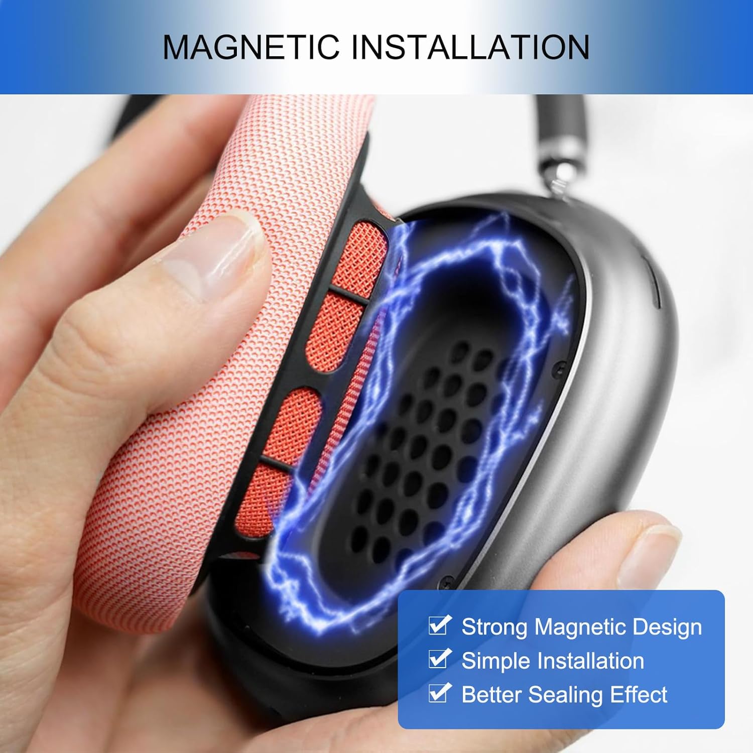 Ear Cushions Replacement for AirPods Max - Upgraded Ear Pads for Apple AirPods Max Headphones, GVOEARS Ear Cups Cover for Workout (Pink)