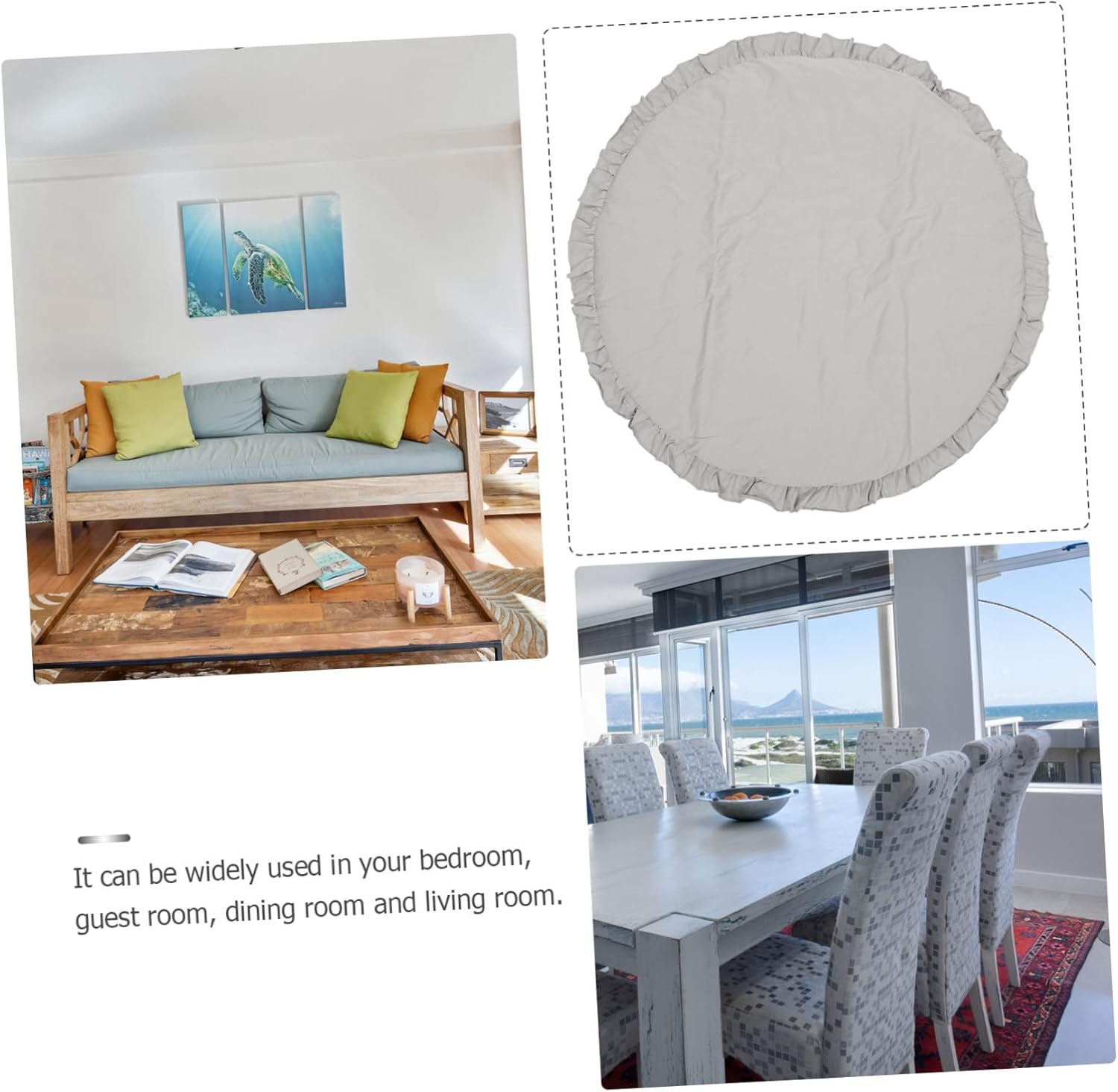 VICASKY Comfortable Crawling Mat for Boy Girl Carpet Solid Color Game Pad for Tummy and Crawling Safe for Skin