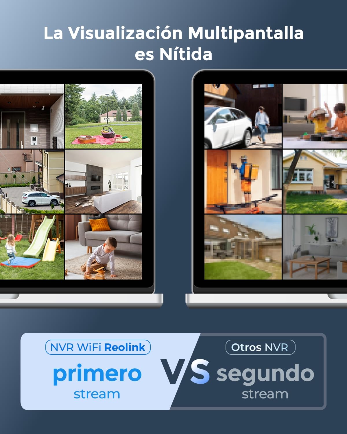 Reolink 4K 12CH NVR para la Seguridad Doméstica, Wi-Fi 6 Doble Banda, 2TB HDD, H.265, Compatible con Cámaras Reolink (Excepto cámara 4G con batería), Acceso vía App, Grabación 24/7, RLN12W (Negro)
