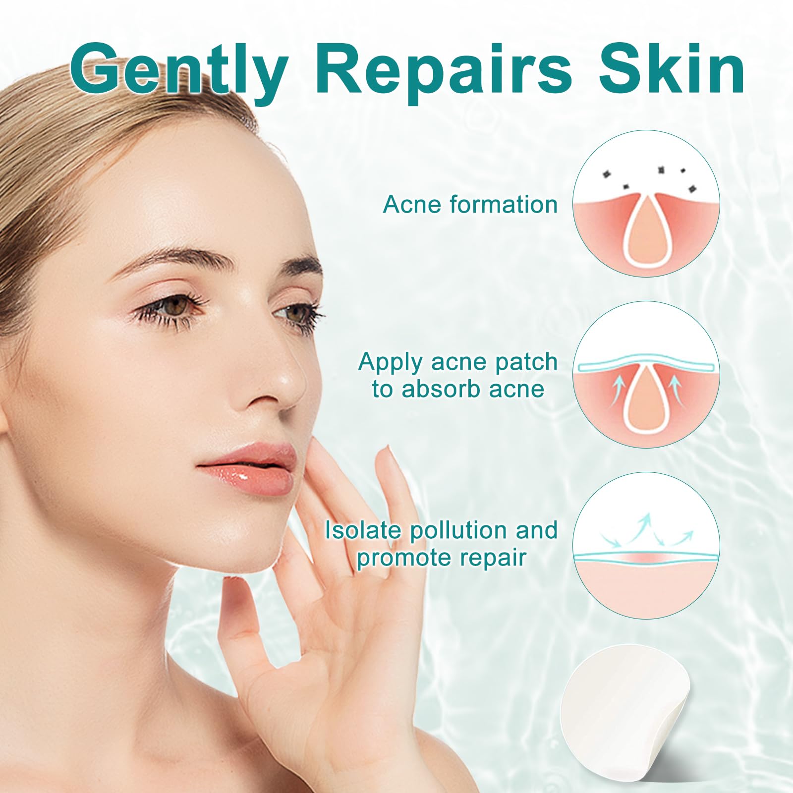 Soodyoow Acne Patches, Pimple Patches, Day & Night Time Acne Treatment, Translucent Hydrocolloid Pimple Patch Spot - Image 4