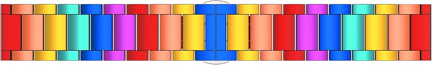 Onе-Dау Sаlе: Uр tо 40% оƒƒ BaiHui 22mm Watch Band Compatible with Galaxy Watch 46mm/45mm Bands, Aluminum Metal Watch Band Quick Release Strap Compatible for Samsung Gear S3 Frontier/Galaxy Watch 3 45mm - Rainbow