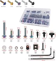 Vista 7 de BAIONE Juego de 195 piezas de pernos para carenado de acero inoxidable M5 M6, tornillos para carenado de parabrisas de motocicleta, sujetadores