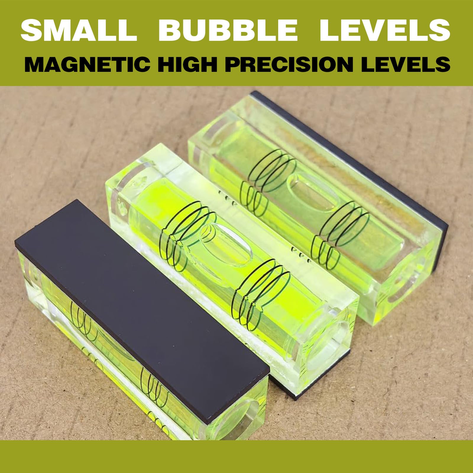 Magnetic Mini Bubble Levels - 4 Pack -4