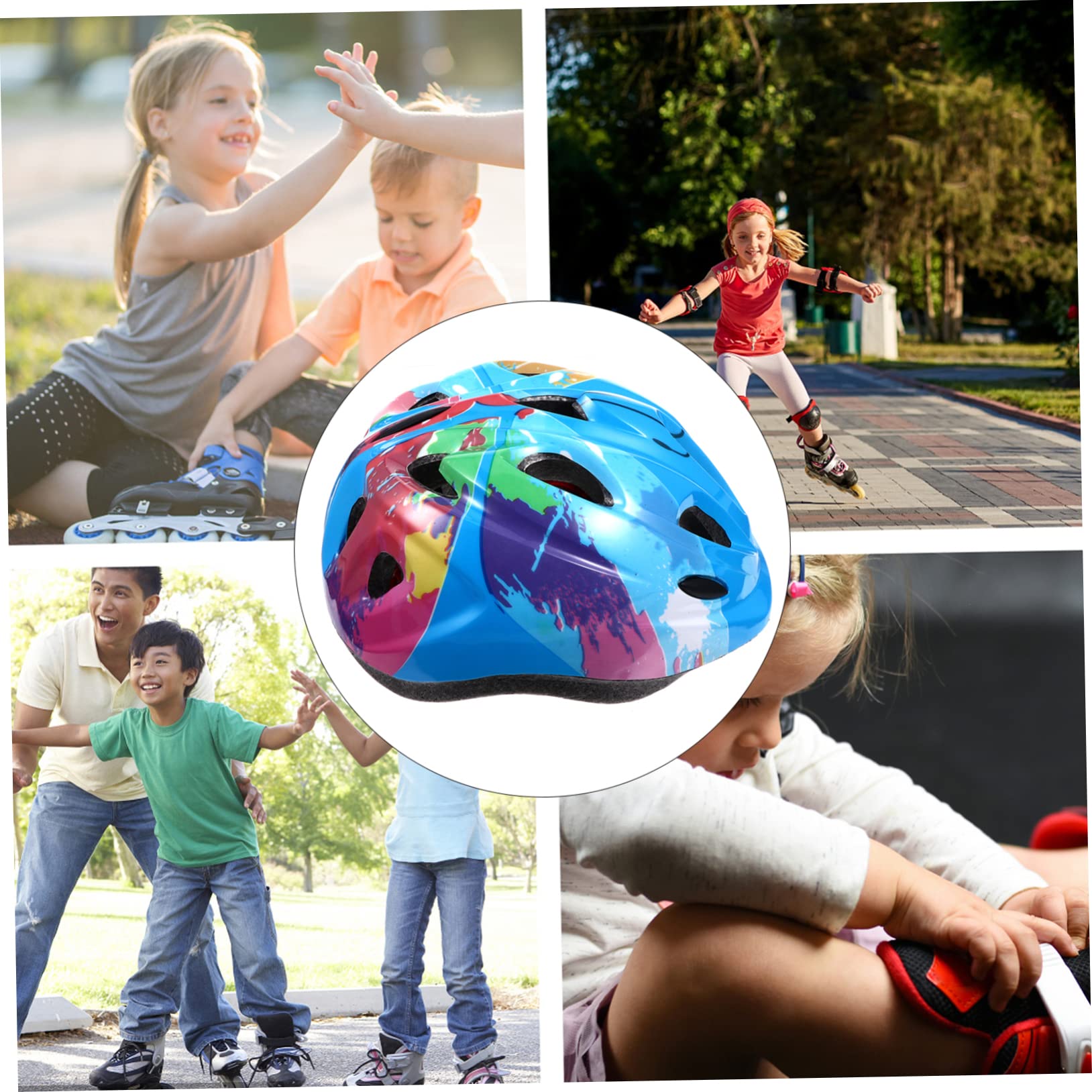 Toddmomy 2pièces Casque De Vélo pour Garçon Fille Légère Et pour Activités De Plein Air Floral