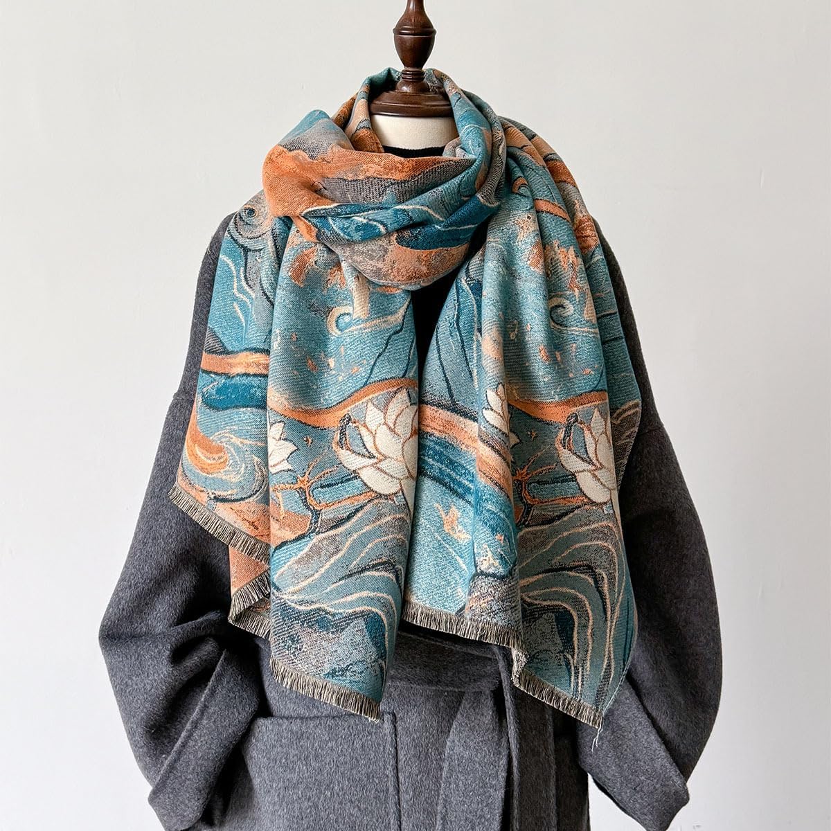 First Choose Women's Blanket Chunky, Pashmina Shawls Wraps Oversized Winter & Fall Warm Scarfs Soft Cashmere Feel for Women - Image 3