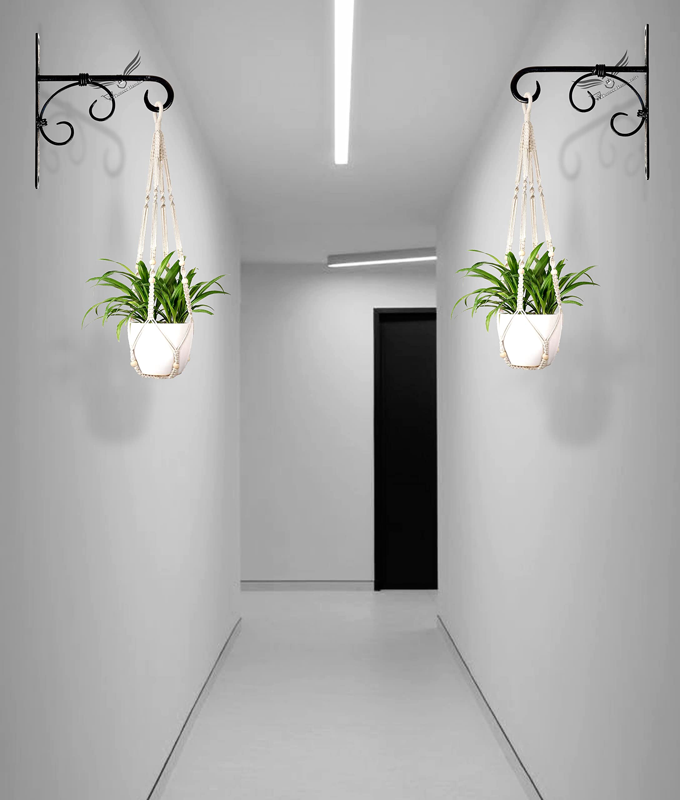 Pioneer Handicrafts Alloy Steel Plant Hanger Wall Hanging Plant Hook (Small, Black Colour), Pack of 2 (B09L74YNSG) Amazon Price History, Amazon Price Tracker